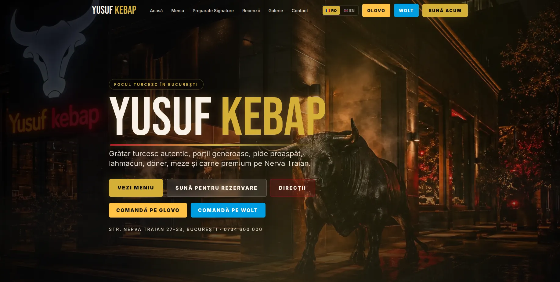 Yusuf Kebab — website by Bilal Studio